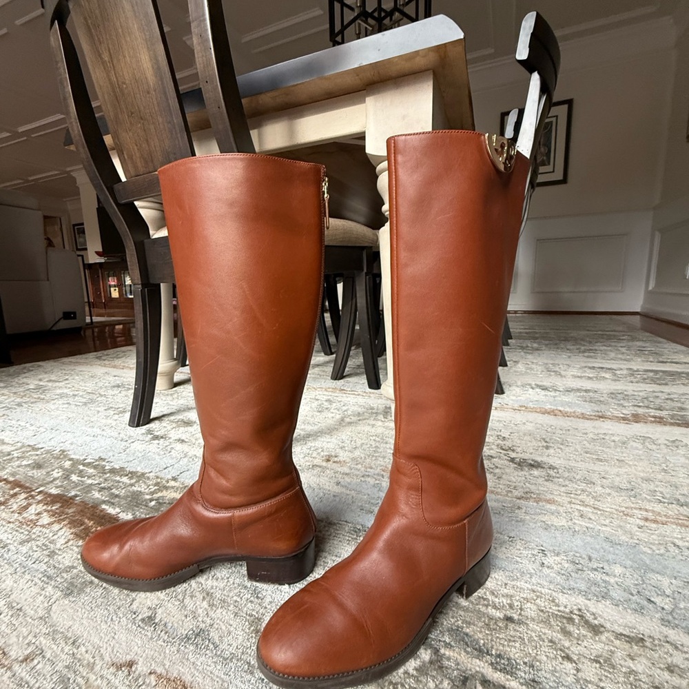 Tory Burch leather riding boots-barely used sz9 - Picture 4 of 8